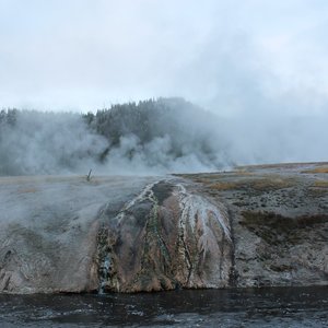 Excelsior Geyser runoff into Firehole River