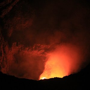 Masaya Volcano at night