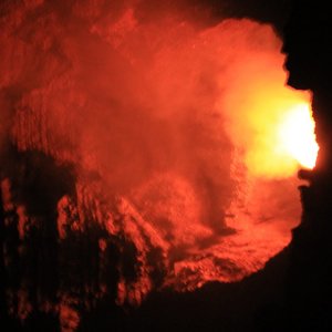 Masaya Volcano at night