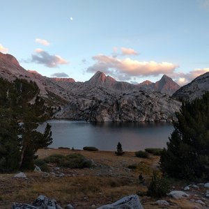 Sunset over Evolution Lake